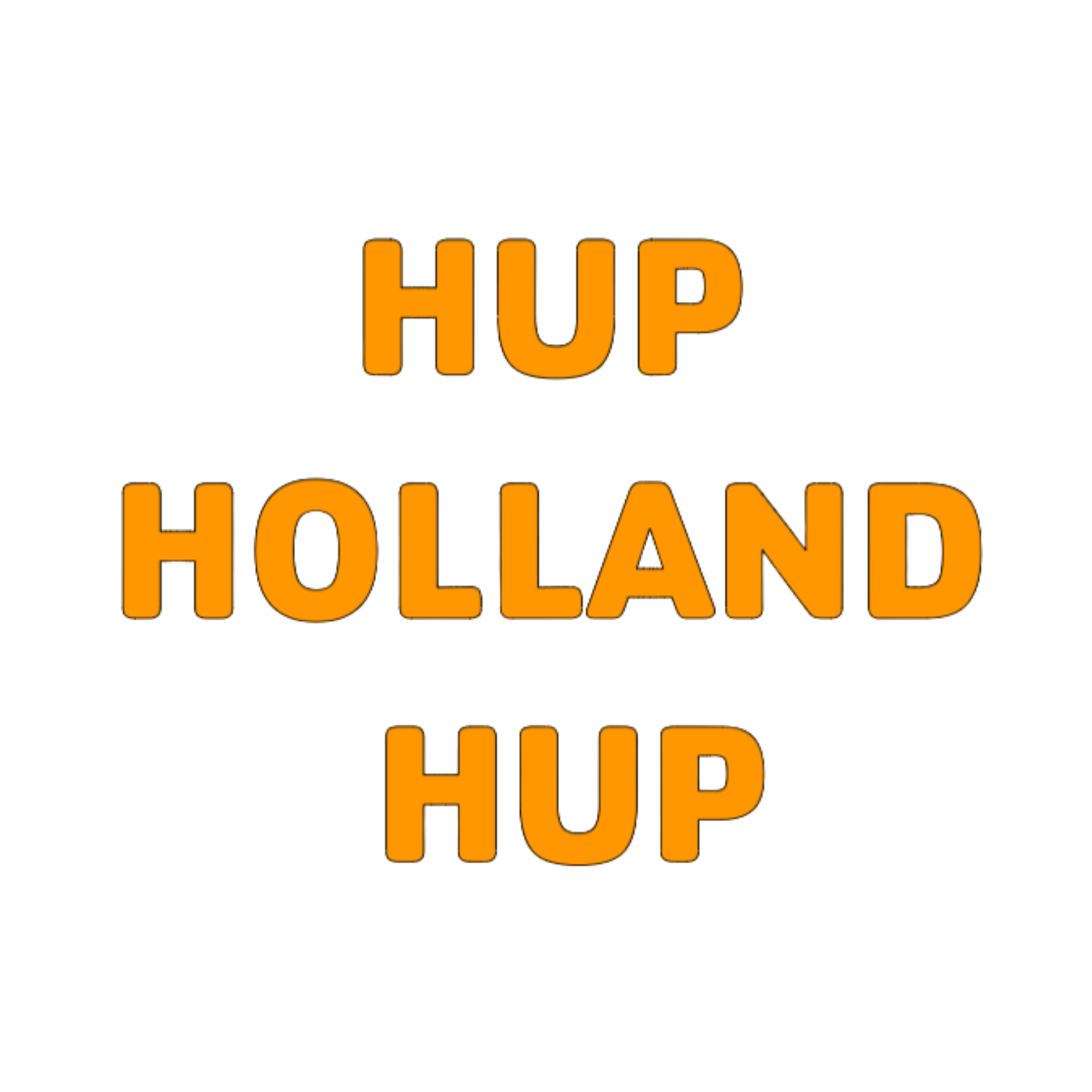 Raamsticker HUP HOLLAND HUP